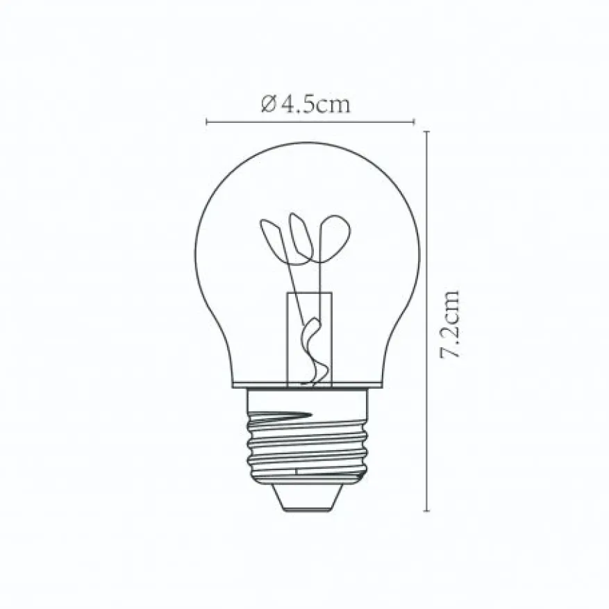 Lucide Lichtbron G45 Transparant - E27 - Ø 4,5 cm