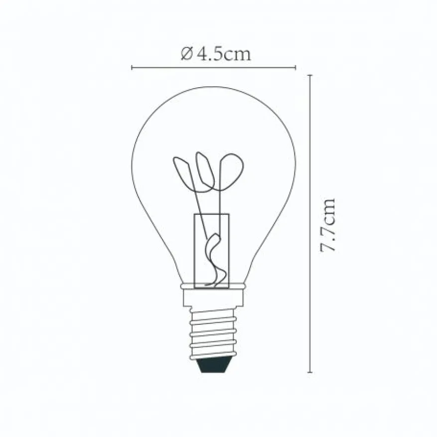 Lucide Lichtbron P45 Amber - E14 - Ø 4,5 cm