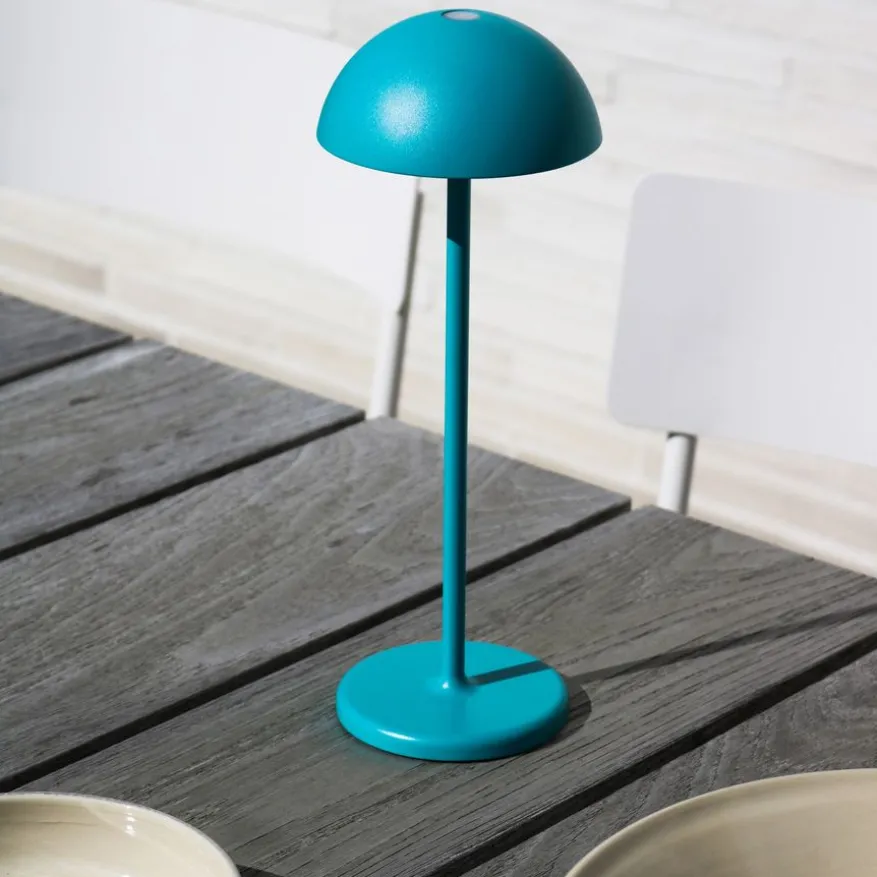 Lucide Oplaadbare Tafellamp Joy Turkoois - LED - 32 cm hoog