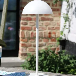 Lucide Oplaadbare Tafellamp Joy Wit - LED - 32 cm hoog