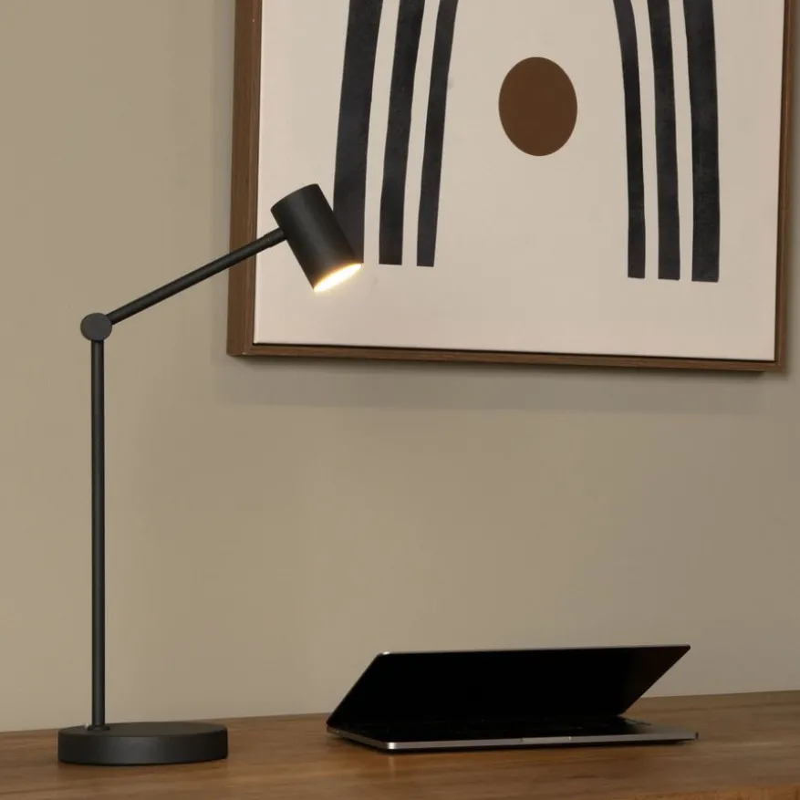 Lucide Oplaadbare Tafellamp Tipik Zwart - LED - 64 cm hoog