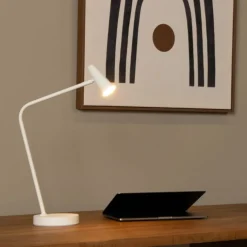 Lucide Oplaadbare Tafellamp Stirling Wit - LED - 48 cm hoog