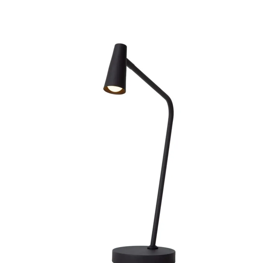 Lucide Oplaadbare Tafellamp Stirling Zwart - LED - 48 cm hoog