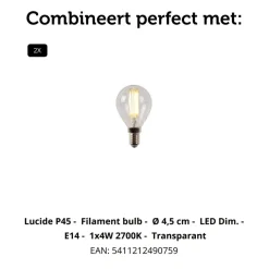 Lucide Plafondspot Bjorn Goud - 2 x E14 - 30 cm breed