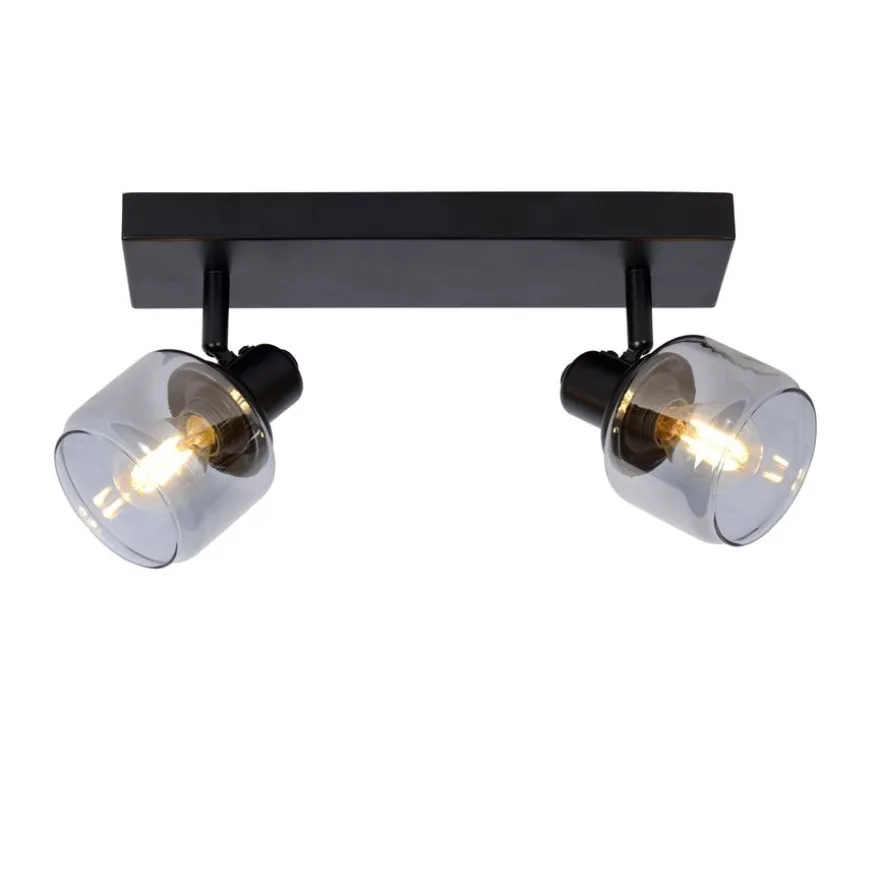 Lucide Plafondspot Bjorn Zwart - 2 x E14 - 30 cm breed