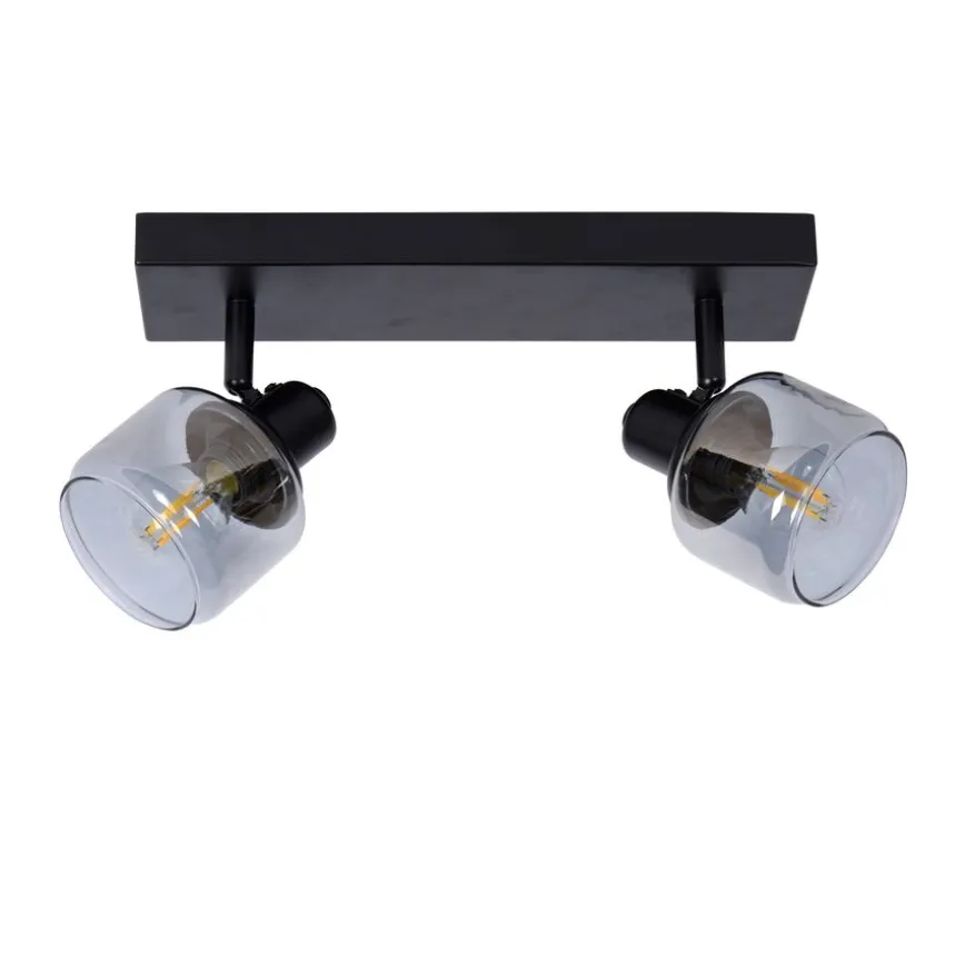 Lucide Plafondspot Bjorn Zwart - 2 x E14 - 30 cm breed