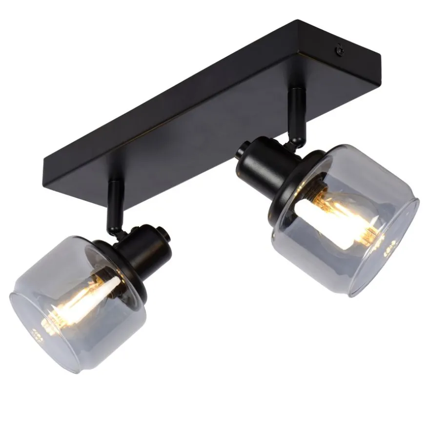 Lucide Plafondspot Bjorn Zwart - 2 x E14 - 30 cm breed