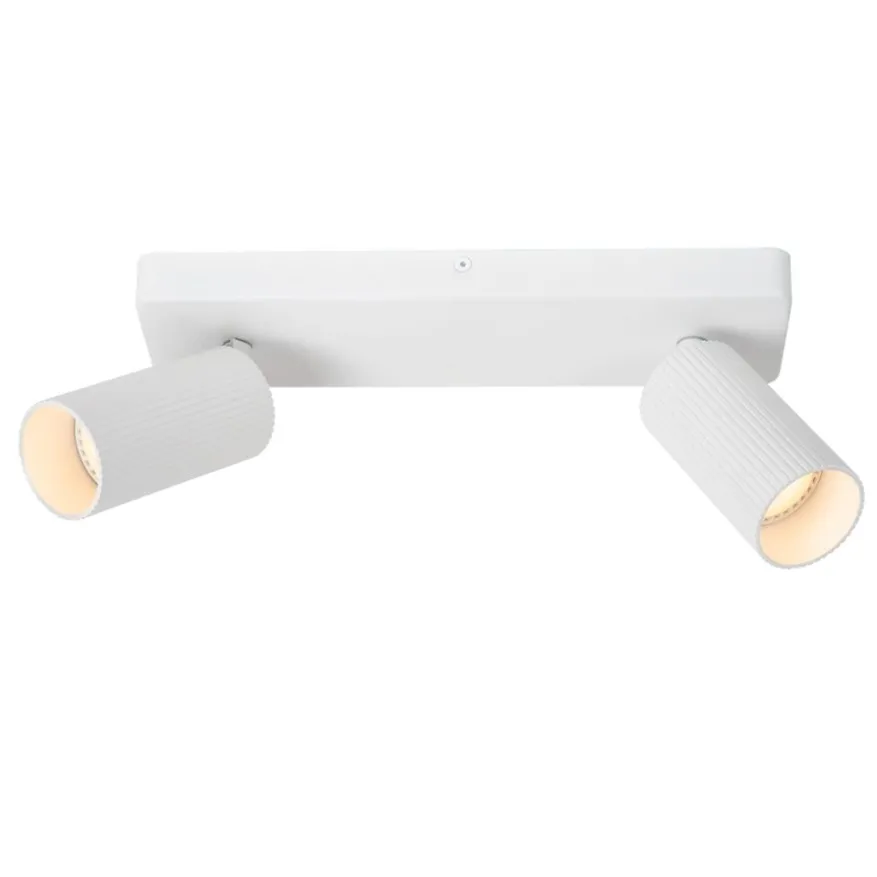 Lucide Plafondspot Clubs Wit - 2 x GU10 - 31x9 cm
