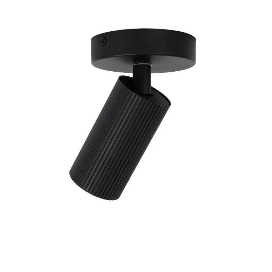 Lucide Plafondspot Clubs Zwart - GU10 - Ø 10 cm