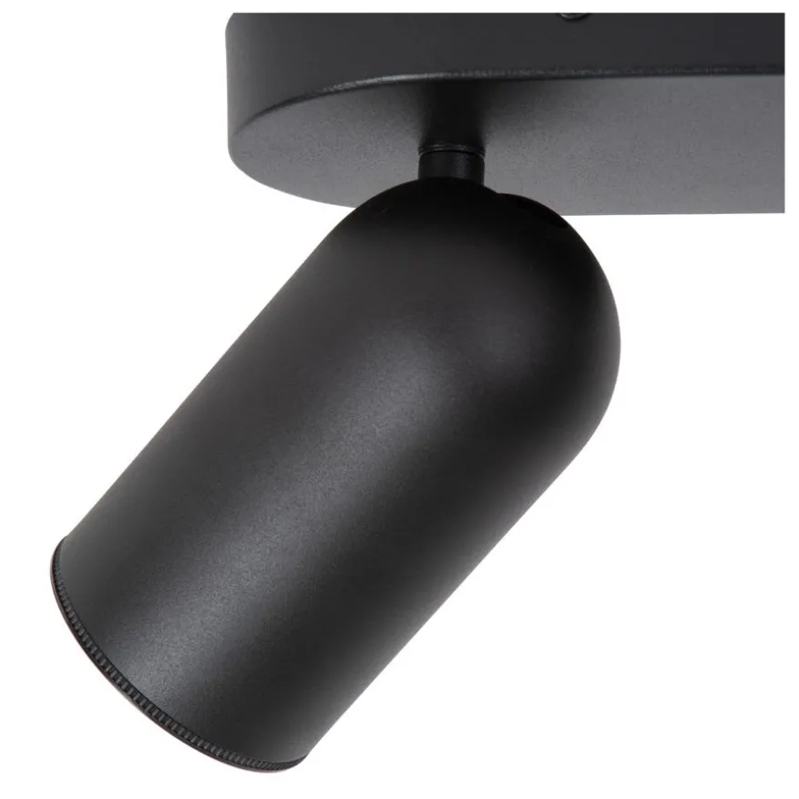 Lucide Plafondspot Punch Zwart - 2 x GU10 - 26 cm breed