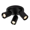 Lucide Plafondspot Punch Zwart - 3 x GU10 - Ø 21 xm