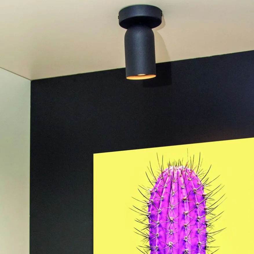 Lucide Plafondspot Punch Zwart - GU10 - Ø 10 cm