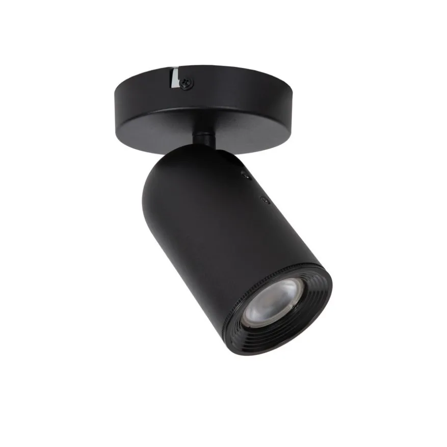Lucide Plafondspot Punch Zwart - GU10 - Ø 10 cm