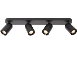 Lucide Plafondspot Punch Zwart - 2 x GU10 - 63 cm breed