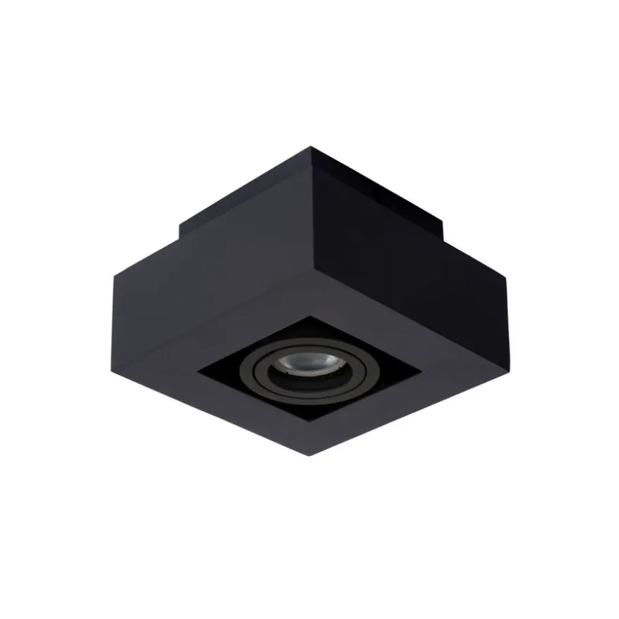 Lucide Plafondspot Xirax Zwart - GU10 - 14x14 cm