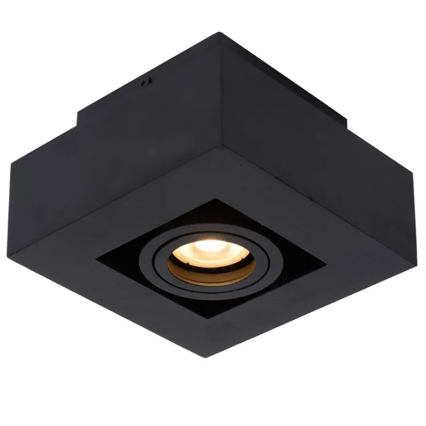 Lucide Plafondspot Xirax Zwart - GU10 - 14x14 cm