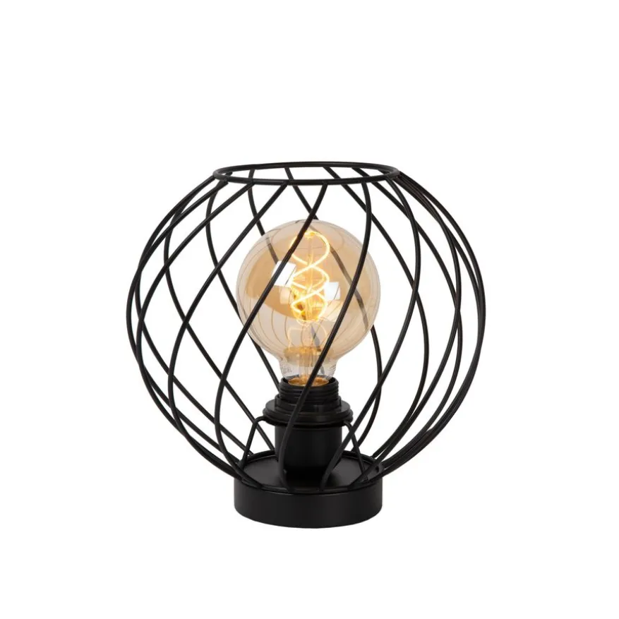 Lucide Tafellamp Danza Zwart - E27 - 23 cm hoog