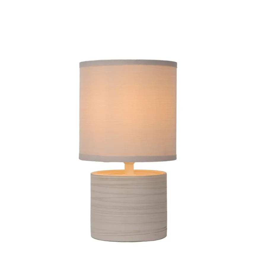 Lucide Tafellamp Greasby Beige - E14 - 26 cm hoog