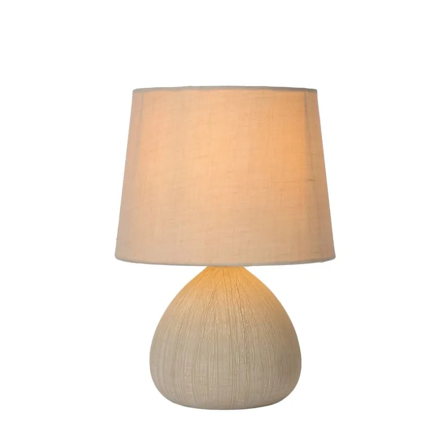 Lucide Tafellamp Ramzi Beige - E14 - 26 cm hoog