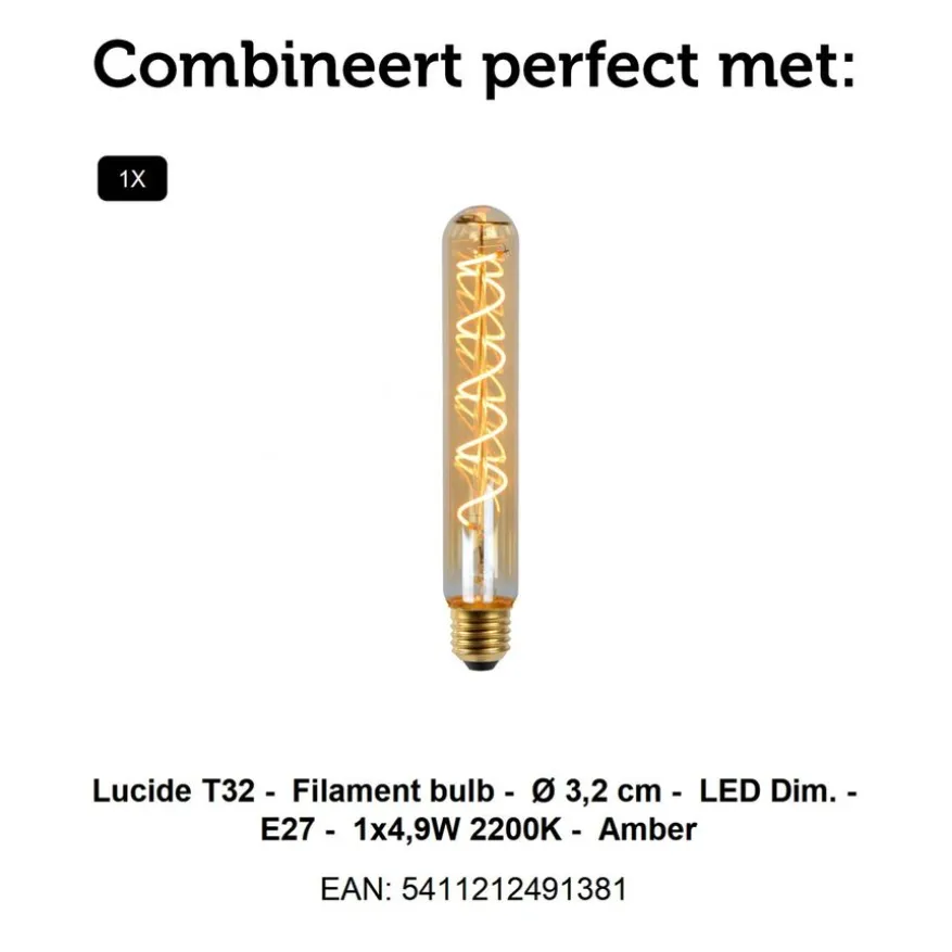 Lucide Tafellamp Rosas Zwart - E27 - Ø 26 cm