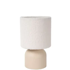 Lucide Tafellamp Woolly Beige - E14 - 28 cm hoog