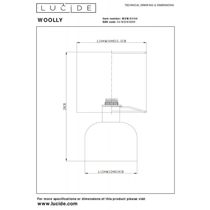 Lucide Tafellamp Woolly Geel - E14 - 28 cm hoog