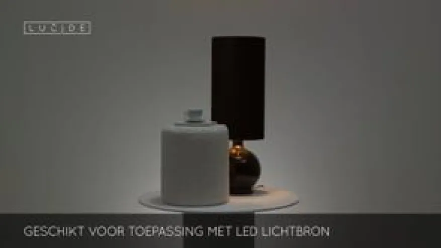 Lucide Vloerlamp Esterad Zwart - E27 - 100 cm hoog