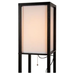 Lucide Vloerlamp Menno Zwart - E27 - 163 cm hoog