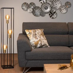 Lucide Vloerlamp Ruben Zwart - 3 x E27 - 120 cm hoog