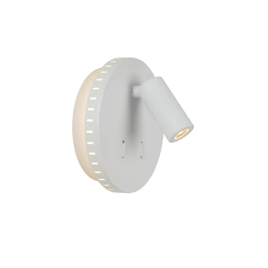 Lucide Wandlamp Bentjer Wit - LED - Ø 14 cm