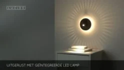 Lucide Wandlamp Bentjer Zwart - LED - Ø 14 cm