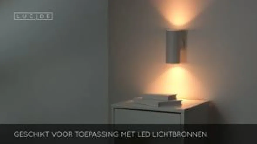 Lucide Wandlamp Bondi Wit - GU10 - 18 cm hoog