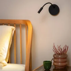 Lucide Wandlamp Jolijn Zwart - LED - Ø 11 cm