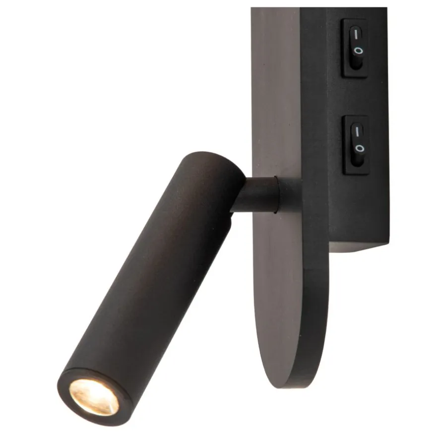 Lucide Wandlamp Kelly Zwart - LED - 32 cm hoog