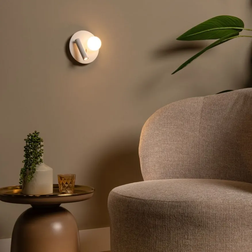 Lucide Wandlamp Matiz Wit - LED - Ø 17 cm