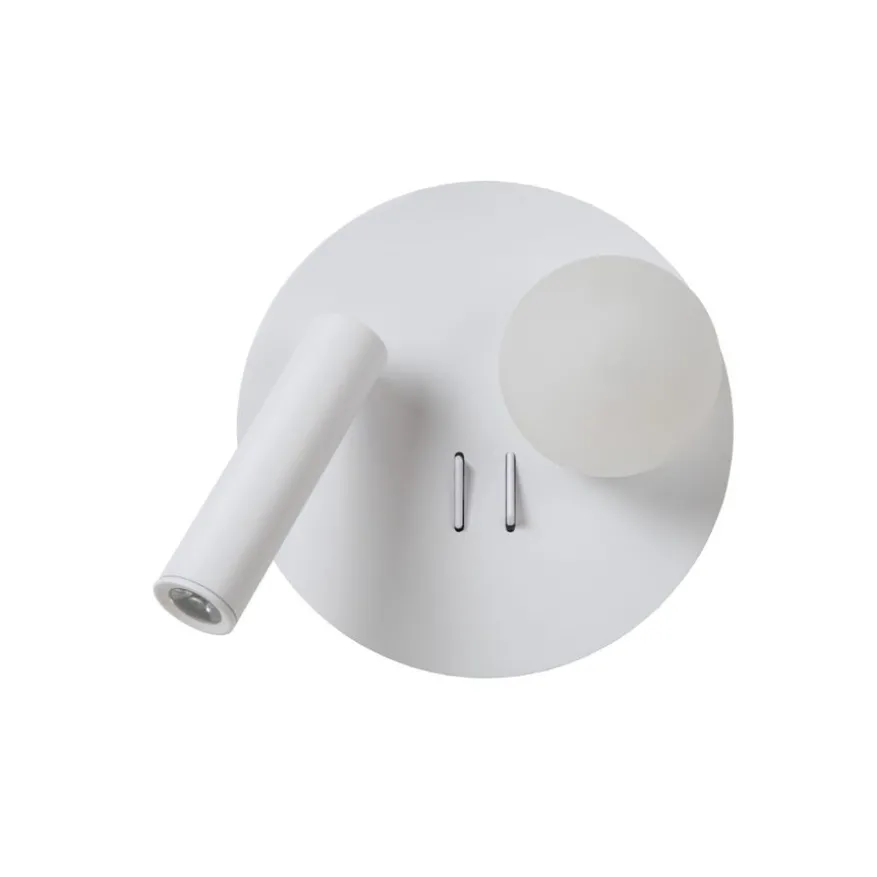 Lucide Wandlamp Matiz Wit - LED - Ø 17 cm