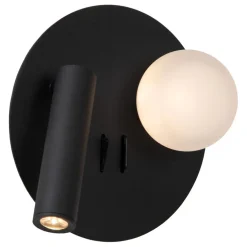Lucide Wandlamp Matiz Zwart - LED - Ø 17 cm