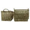 Mand Bamboe Rechthoek Naturel - set 3 stuks
