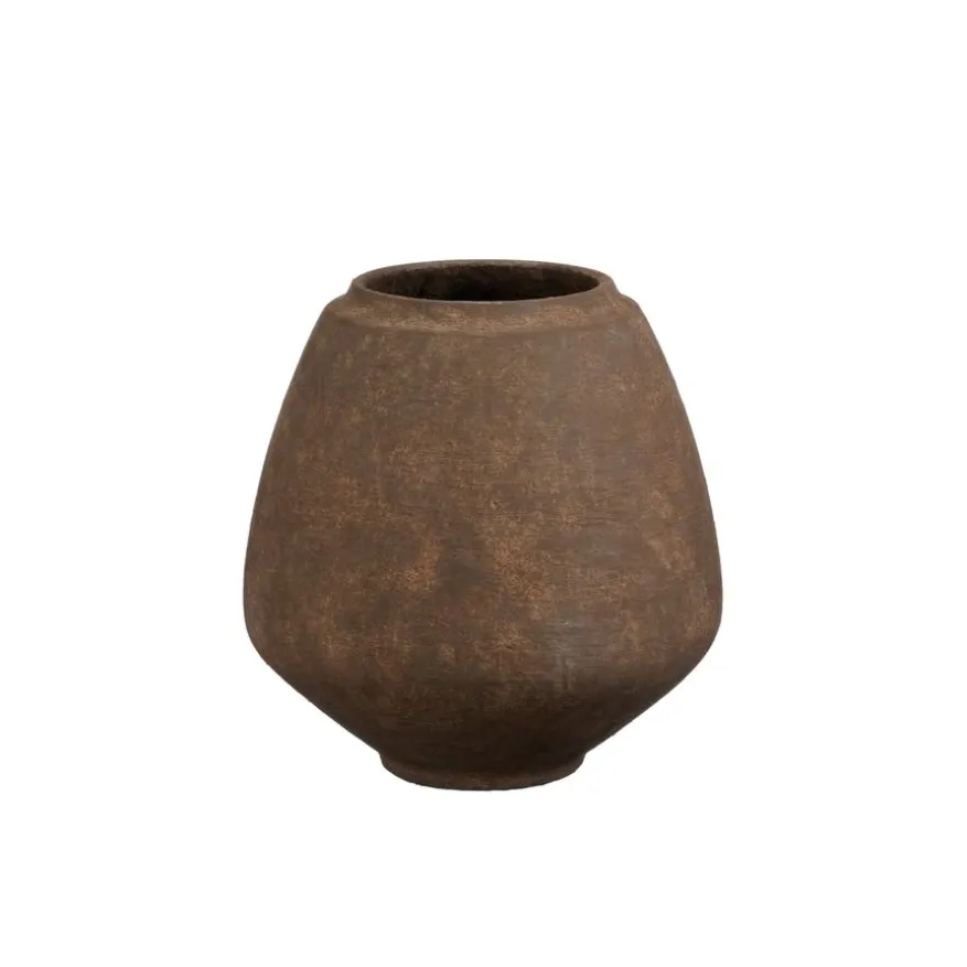 Mica Decorations Vaas Ares Donkerbruin - Ø 31 cm