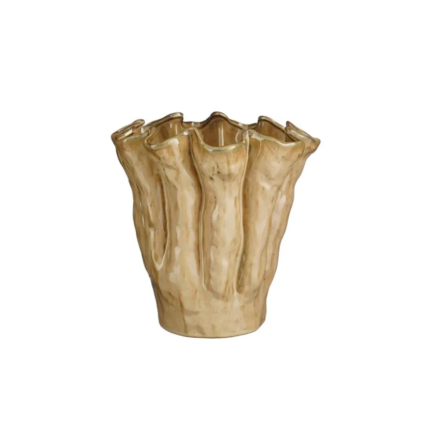Mica Decorations Vaas Fenne Bruin - 28 cm hoog