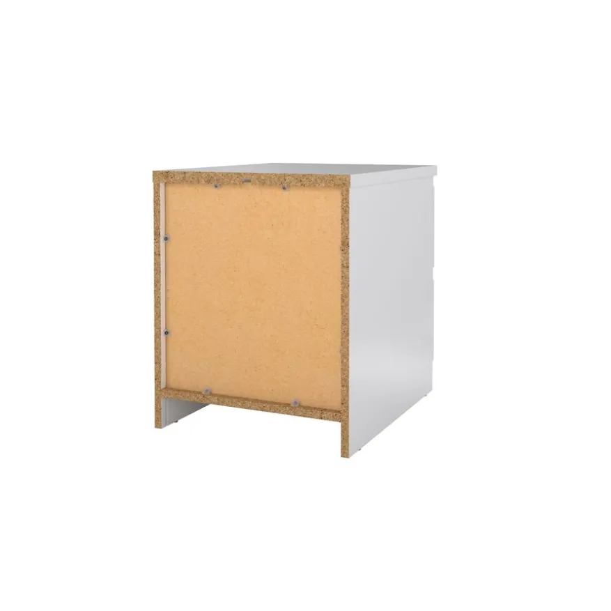Nachtkastje Luna Hoogglans Wit - 41x50x50 cm