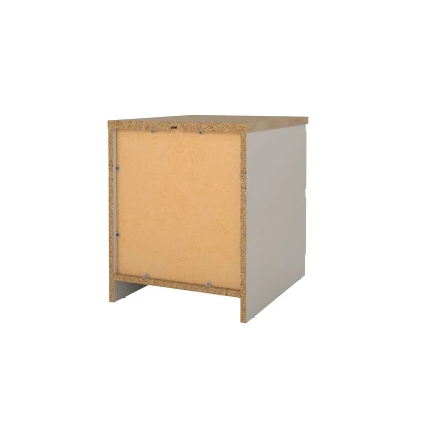 Nachtkastje Luna Taupe / Eiken - 41x50x50 cm