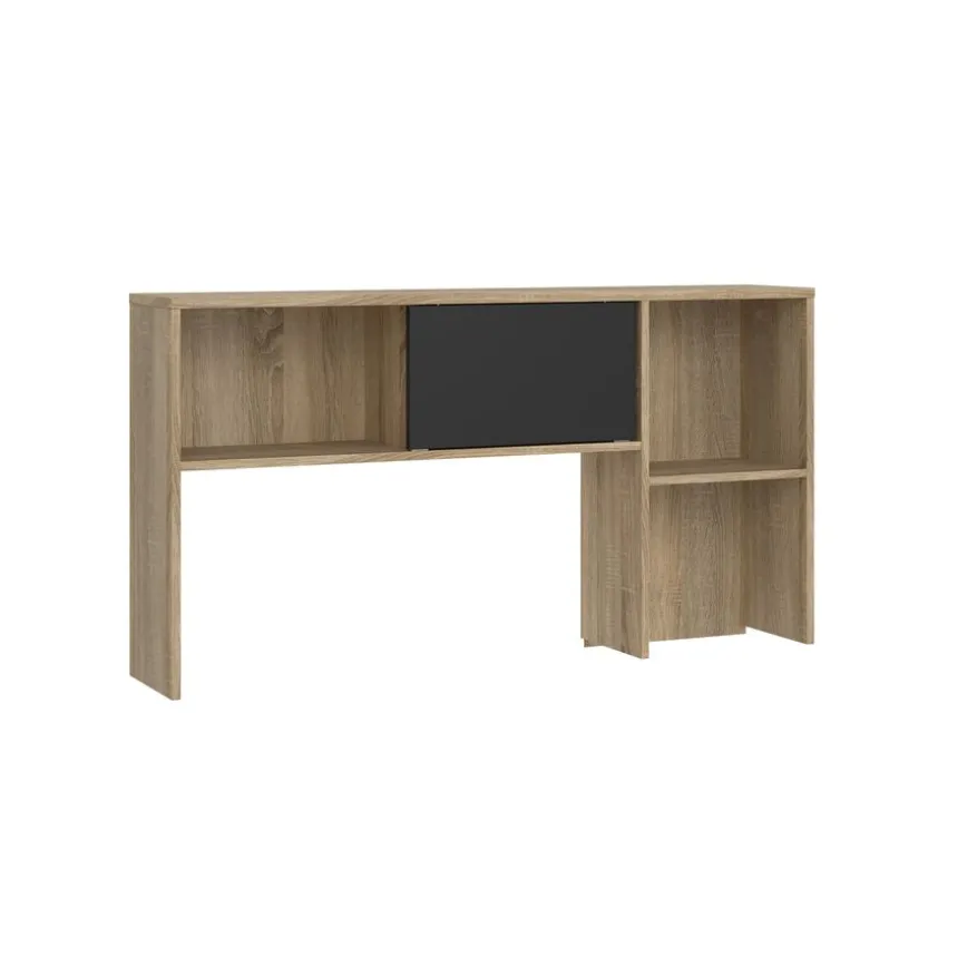 Opzetkast Boston Eiken / Zwart - 123x65x24 cm