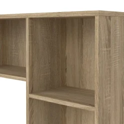 Opzetkast Boston Eiken / Zwart - 123x65x24 cm
