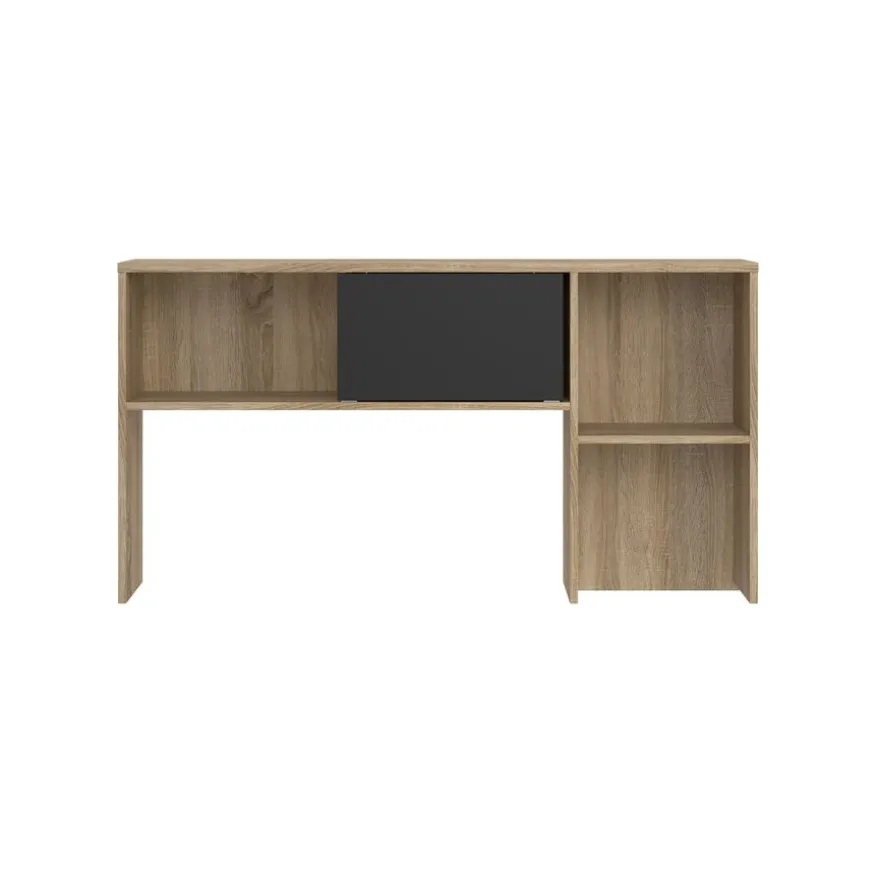 Opzetkast Boston Eiken / Zwart - 123x65x24 cm