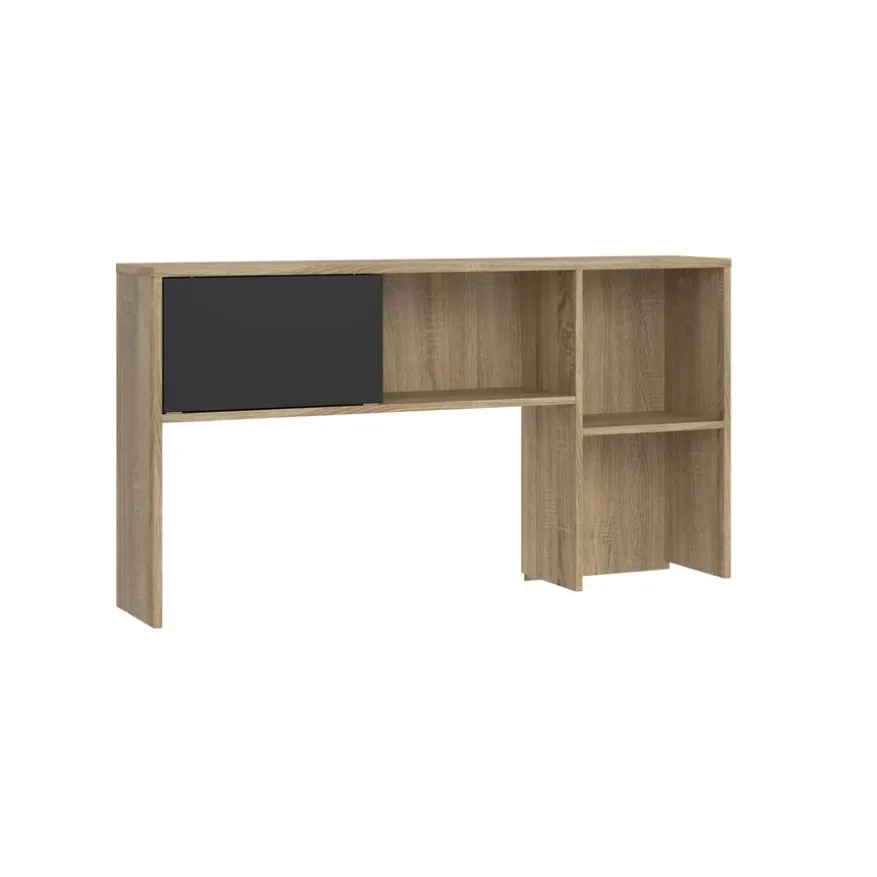 Opzetkast Boston Eiken / Zwart - 123x65x24 cm