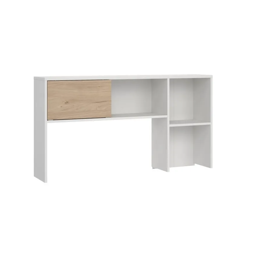 Opzetkast Boston Wit / Eiken - 123x65x24 cm
