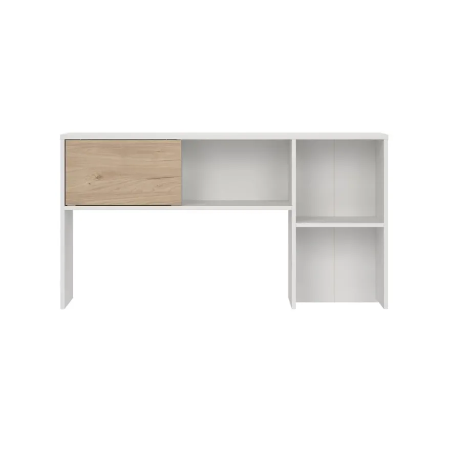 Opzetkast Boston Wit / Eiken - 123x65x24 cm