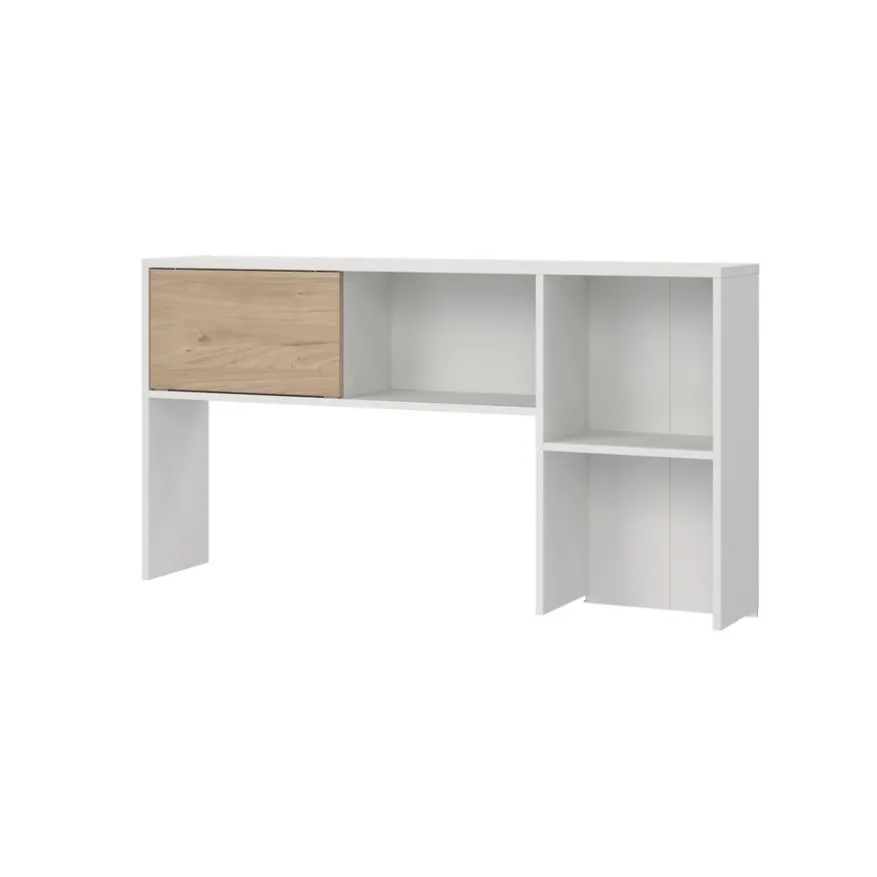 Opzetkast Boston Wit / Eiken - 123x65x24 cm