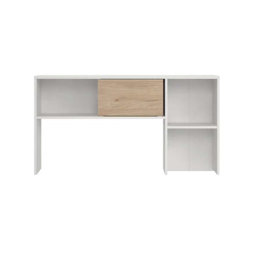 Opzetkast Boston Wit / Eiken - 123x65x24 cm